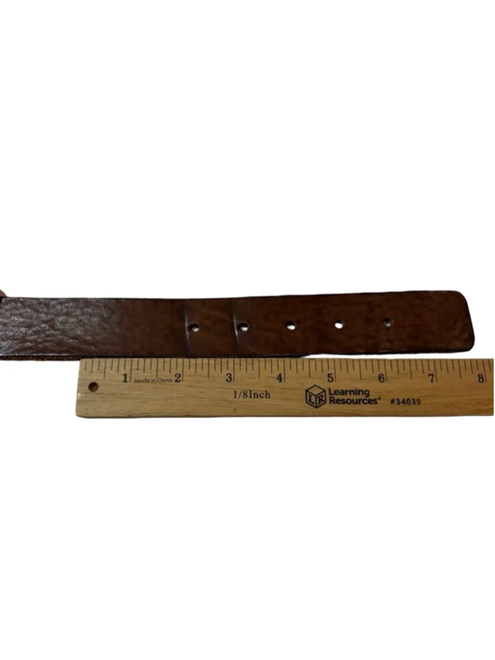 Diesel Made in Italy Brown Leather Belt Size 38 95cm Y2K Moto Punk Grunge